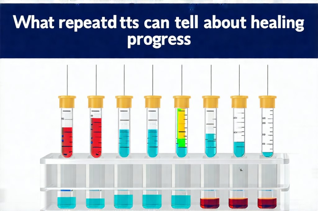 What repeated tests can tell about healing progress